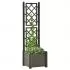 Jardinieră de grădină cu spalier, antracit, 43x43x142 cm, PP 