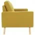 Canapea cu 2 locuri, galben, 130 x 76 x 82.5 cm