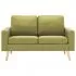 Canapea cu 2 locuri, verde, 130 x 76 x 82.5 cm