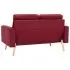 Canapea cu 2 locuri, bordo, 130 x 76 x 82.5 cm