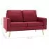 Canapea cu 2 locuri, bordo, 130 x 76 x 82.5 cm