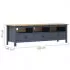 Comoda TV Hill Range, gri, 158 x 40 x 47 cm