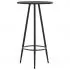 Set mobilier de bar, 3 piese, negru, 60 x 60 x 107.5 cm