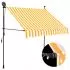  Copertină retractabilă manual cu LED, alb & portocaliu, 100 cm