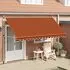  Copertină retractabilă manual, portocaliu și maro, 400 cm