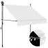  Copertină retractabilă manual cu LED, crem, 100 cm