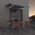  Copertină retractabilă manual cu LED albastru și alb 300x250 cm