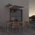  Copertină retractabilă manual cu LED, crem, 300x250 cm