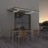  Copertină retractabilă manual cu LED, crem, 350x250 cm
