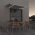  Copertină retractabilă manual cu LED, crem, 350x250 cm