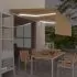  Copertină retractabilă manual cu stor&LED, galben&alb, 4x3 m