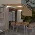  Copertină retractabilă automat stor&LED&senzor galben&alb 5x3m
