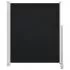 Copertina laterala retractabila, negru, 160 x 300 cm
