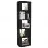 Biblioteca/Separator camera, negru, 45 x 24 x 159 cm