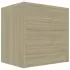 Noptiere, 2 buc., stejar sonoma, 40x30x40 cm, lemn prelucrat