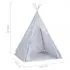 Cort de copii teepee cu geanta, gri, 115 x 115 x 160 cm