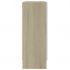 Dulap cu vitrină, alb & stejar Sonoma, 82.5 x 30.5 x 80 cm, PAL