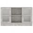 Dulap cu vitrina, gri beton, 120 x 30.5 x 70 cm