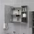 Dulap de baie cu oglinda, gri beton