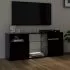 Comoda TV cu lumini LED, negru, 120 x 30 x 50 cm