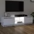 Comoda TV cu lumini LED, alb, 140 x 40 x 35.5 cm