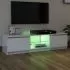 Comoda TV cu lumini LED, alb lucios, 140 x 40 x 35.5 cm