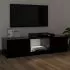 Comoda TV cu lumini LED, negru, 120 x 30 x 35.5 cm