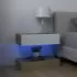 Comoda TV cu lumini LED, alb si stejar sonoma, 60 x 35 cm