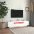 Comoda TV cu lumini LED, alb, 160 x 35 x 40 cm