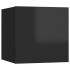 Dulapuri TV suspendate 2 buc. negru extralucios 30.5x30x30 cm, negru lucios, 30.5 x 30 x 30 cm
