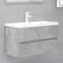 Set mobilier de baie, 2 piese, gri beton