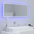 Oglinda de baie cu LED, alb lucios