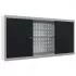 Dulap de perete pentru unelte gri & negru metal stil industrial, gri si negru, 120 x 19 x 60 cm