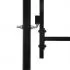 Poarta de gard cu o usa, negru, 1 x 1.2 m