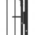 Poarta de gard cu tepuse, negru, 100 x 125 cm