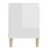Comoda TV & picioare lemn masiv alb extralucios 103, alb lucios, 103.5 x 35 x 50 cm
