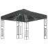 Pavilion cu sir de lumini LED, antracit, 3 x 3 m