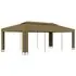  Pavilion cu acoperiș dublu, gri taupe, 3 x 6 m, 180 g/m²