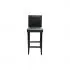 Masa de bar cu 2 scaune de bar negre, negru, 55 x 55 x 107 cm