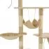 Ansamblu pentru pisici stalpi din funie de sisal 230-250 cm bej, bej