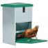 Dozator automat de hrana pentru pasari de curte, verde, 27,5 x 23 x 46 cm