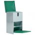 Dozator automat de hrana pentru pasari de curte, verde, 27,5 x 23 x 46 cm