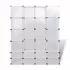 Dulap modular cu 18 compartimente alb 37 x 146 x 180.5 cm, alb