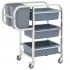  Cărucior de bucătărie cu recipiente din plastic, 82x43,5x93 cm
