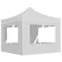  Cort de petrecere pliabil cu pereți, alb, 3 x 3 m, aluminiu