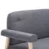 Canapea cu 2 locuri, gri închis, 115 x 69 x 75 cm
