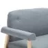 Canapea cu 2 locuri, gri deschis, 115 x 69 x 75 cm