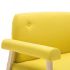 Canapea cu 2 locuri, galben, 115 x 69 x 75 cm