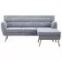 Canapea forma L, gri deschis, 171.5 x 138 x 81.5 cm