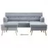 Canapea forma L, gri deschis, 171.5 x 138 x 81.5 cm